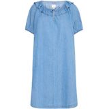 Ichi, Dames, Jurken, Blauw, Maat: S Katoen,