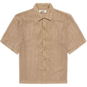 Woodbird, Heren, Overhemden, Beige, Maat: S Katoen,