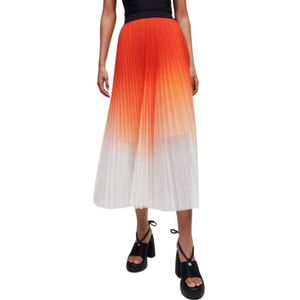 Karl Lagerfeld, Dames, Rokken, Oranje, Maat: S Poliester,