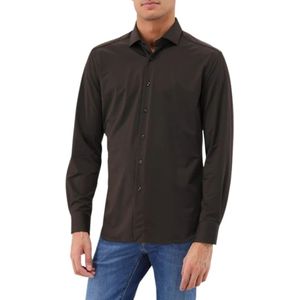 Xacus, Heren, Overhemden, Bruin, Maat: 4XL Polyamide,