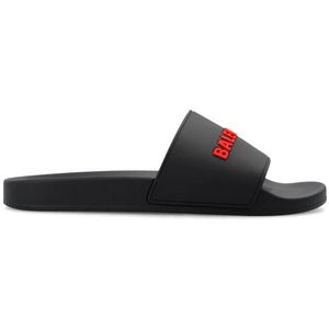 Balenciaga Pool rubberen slides , Black , Heren , Maat: 41 EU