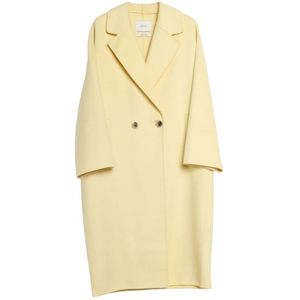 ViCOLO, Dames, Mantels, Beige, Maat: S Wol,