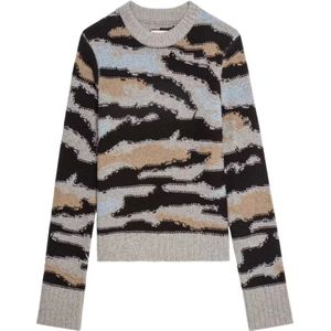 Zadig & Voltaire, Dames, Truien, Veelkleurig, Maat: L Wol,
