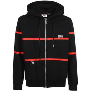 Gcds, Heren, Sweatshirts & Hoodies, Zwart, Maat: S Katoen,