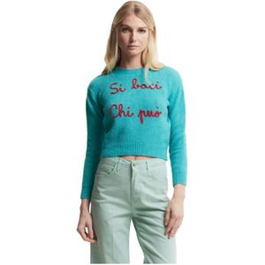 Kocca, Dames, Truien, Blauw, Maat: L Wol,