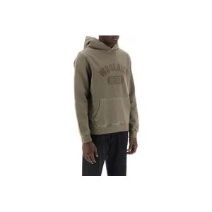 Woolrich Hoodies , Beige , Heren , Maat: XL