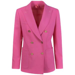 Max Mara, Dames, Jassen, Roze, Maat: S Wol,