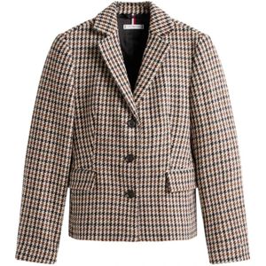 Tommy Hilfiger, Dames, Jassen, Bruin, Maat: 3XS Wol,