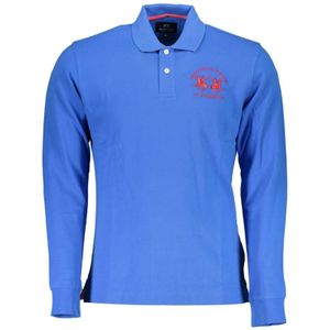 La Martina - Poloshirt - Blauw - Katoen/Elastaan