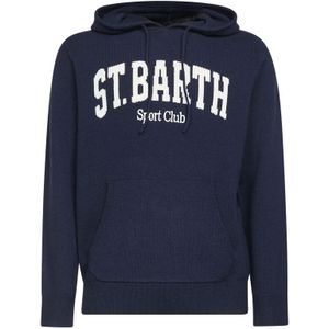 MC2 Saint Barth, Heren, Sweatshirts & Hoodies, Blauw, Maat: M Wol,