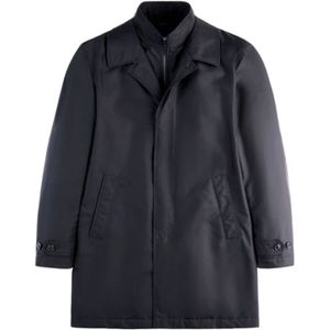 Fay, Heren, Mantels, Blauw, Maat: S Polyamide,