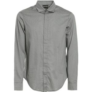 Emporio Armani, Heren, Overhemden, Blauw, Maat: S