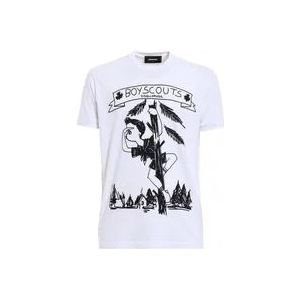 Dsquared2 T-Hemden , White , Heren , Maat: S