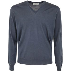 Filippo De Laurentiis, Heren, Truien, Blauw, Maat: 3XL Wol,