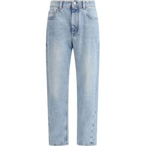 Brunello Cucinelli, Dames, Jeans, Blauw, Maat: XL Katoen,
