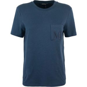 Max Mara Studio, Dames, Tops, Blauw, Maat: S Katoen,