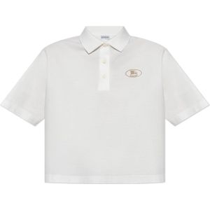 Burberry, Dames, Tops, Wit, Maat: L Katoen,