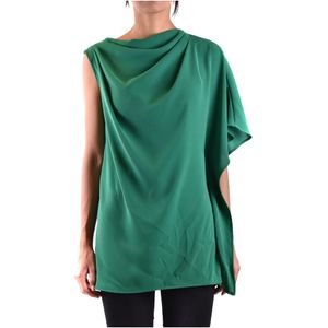 Max Mara Studio, Dames, Blouses & Shirts, Groen, Maat: XS Poliester,