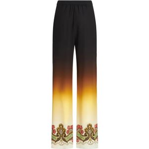Etro, Dames, Broeken, Oranje, Maat: XS Zijde,