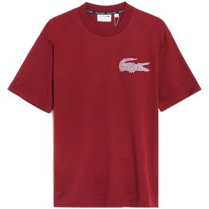 Lacoste, Heren, Tops, Rood, Maat: XL Katoen,