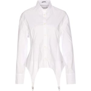 Jean Paul Gaultier, Dames, Blouses & Shirts, Wit, Maat: S Katoen,