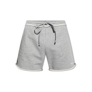 Balmain Shorts met logo , Gray , Heren , Maat: M