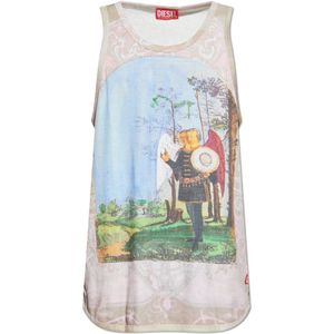 Diesel, Heren, Tops, Roze, Maat: L Katoen,