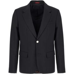 Gucci, Heren, Jassen, Blauw, Maat: L Wol,