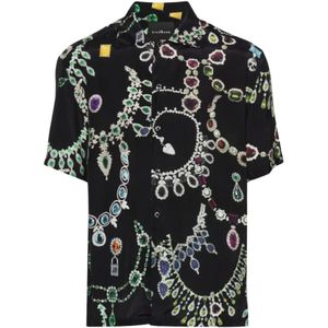 John Richmond, Heren, Overhemden, Zwart, Maat: S Viscose,