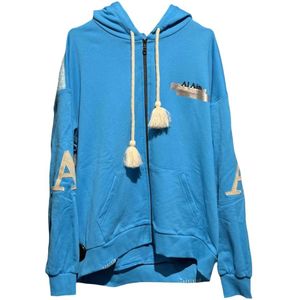 AL Ain, Dames, Sweatshirts & Hoodies, Blauw, Maat: L Katoen,