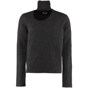 Bottega Veneta, Heren, Truien, Grijs, Maat: L Wol,