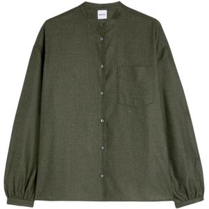 Aspesi, Dames, Blouses & Shirts, Groen, Maat: S Wol,