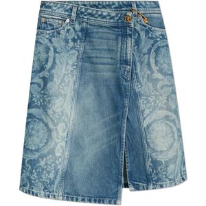 Versace, Dames, Rokken, Blauw, Maat: 2XS Denim,