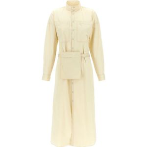 Lemaire, Dames, Jurken, Wit, Maat: M Katoen,