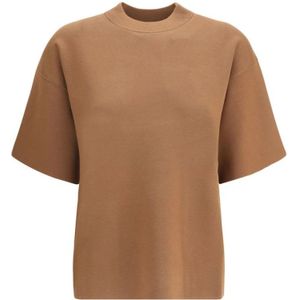 Max Mara, Dames, Tops, Bruin, Maat: XS Viscose,