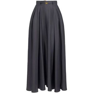 Elisabetta Franchi, Dames, Rokken, Grijs, Maat: S Viscose,