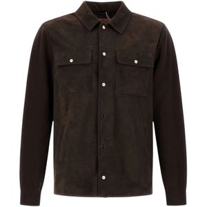 Herno, Heren, Jassen, Bruin, Maat: L Suède,