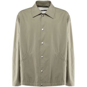 Jil Sander, Heren, Jassen, Groen, Maat: 2XL Katoen,