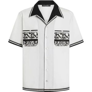 Dolce & Gabbana, Heren, Overhemden, Wit, Maat: M Katoen,
