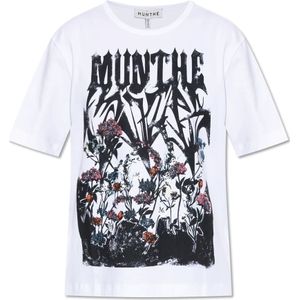 Munthe Shirt 'PRIZE'  donkeroranje / pitaja roze / zwart / wit