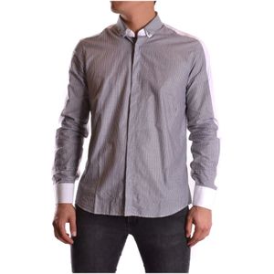 Neil Barrett, Heren, Overhemden, Grijs, Maat: XL Katoen,