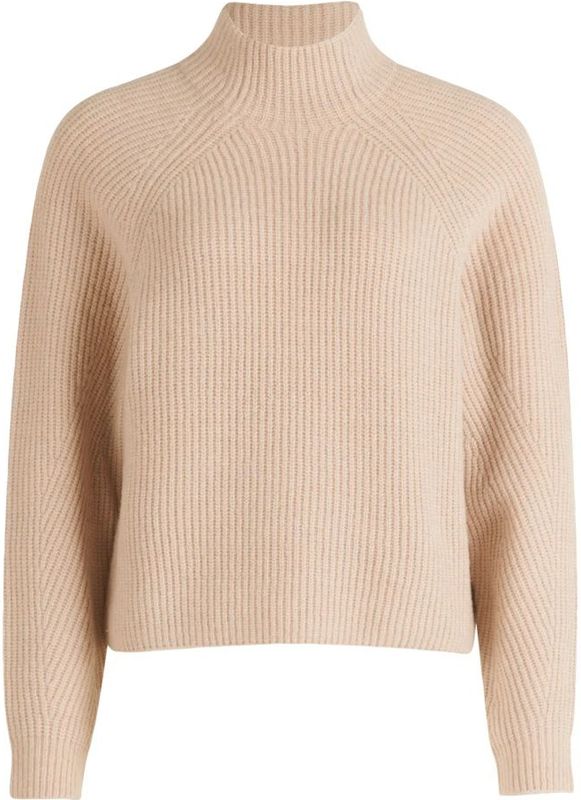 Betty & Co - Chunky Gebreide Hoge Hals Trui - Beige - Dames