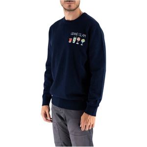 MC2 Saint Barth, Heren, Sweatshirts & Hoodies, Blauw, Maat: M Wol,