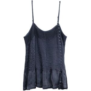 Mes Demoiselles, Dames, Tops, Blauw, Maat: S Satijn,