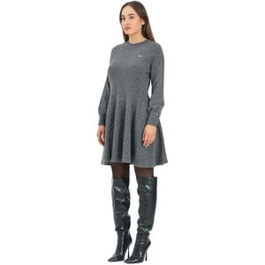 Lacoste, Dames, Jurken, Grijs, Maat: XS Wol,