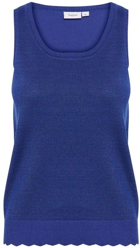 SAINT TROPEZ Gebreide top 'Mila'  violetblauw / donkerlila