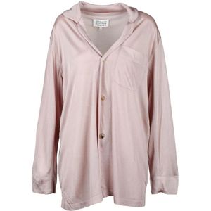 Maison Margiela, Dames, Blouses & Shirts, Roze, Maat: S Viscose,
