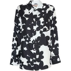 Marni, Dames, Blouses & Shirts, Zwart, Maat: 2XL Zijde,
