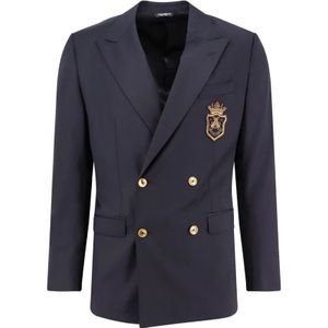 Dolce & Gabbana, Heren, Jassen, Blauw, Maat: M Wol,