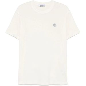 Stone Island - Avorio - T-Shirt - Wit - Katoen
